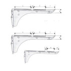 Kit 2 consoles lavabo L25 acier zingué - 135602