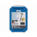 Vis zinc kreg 32 mm avec filetage grossier - boite de 500 vis - sml-c125-500-int