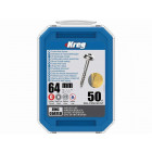 Vis zinc kreg 64 mm avec filetage grossier - boite de 50 vis - sml-c250-50-int