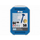Vis kreg blue-kote - 64 mm avec filetage grossier - boite de 50 vis - sml-c250b-50-int