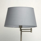 Lampadaire argenté megapolis 1 ampoule 150 cm