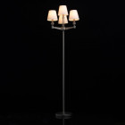 Lampadaire argenté neoclassic 4 ampoules 160 cm