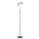 Lampadaire argenté techno 1 ampoule 194 cm