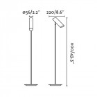 Lampadaire blanc link 1 ampoule