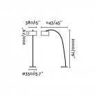 Lampadaire blanc papua 1 ampoule