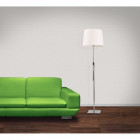Lampadaire chromé megapolis 1 ampoule 145 cm