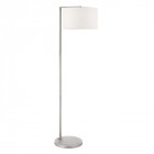 Lampadaire daley, nickel mat, avec abat-jour