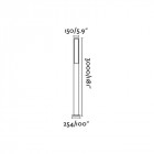 Lampadaire de jardin gris foncé cartago 3 ampoules