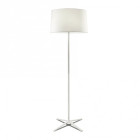 Lampadaire hall, avec abat-jour en textile blanc