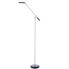 Lampadaire led partners noir, chrome et verre