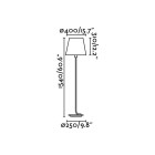 Lampadaire nickel essential 1 ampoule