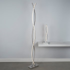 Lampadaire platt, chrome et polycarbonate