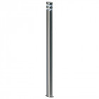Lampadaire radian, acier inoxydable et plastique