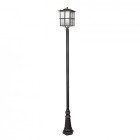 Lampadaire rustica, acier epoxy et polycarbonate, marron