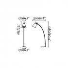 Lampadaire vert retro 1 ampoule