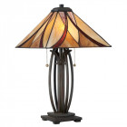 Lampe asheville, bronze et verre tiffany