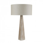Lampe bark, bois marron lavé, avec abat-jour