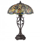 Lampe belle, bronze impérial et verre tiffany