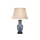 Lampe blue hexagone vase, sans abat-jour