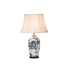 Lampe blue trad willow, porcelaine, sans abat-jour