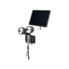 Lampe led spot à énergie solaire anthracite sol 2x4 ip44 brennenstuhl 1170930