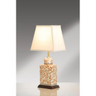 Lampe bronze/silver petals, sans abat-jour