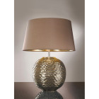 Lampe caesar gold, porcelaine dorée, sans abat-jour