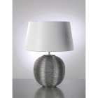 Lampe caesar silver, porcelaine argentée, sans abat-jour