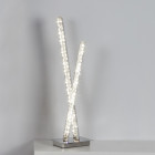 Lampe clover, en chrome et cristal