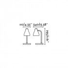 Lampe de bureau bleue bob 1 ampoule