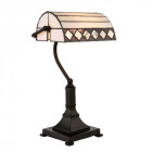 Lampe de bureau fargo, verre et métal