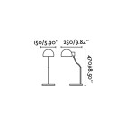 Lampe de bureau noire mulan 1 ampoule