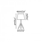 Lampe de table blanche hat 1 ampoule