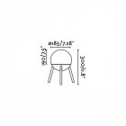 Lampe de table blanche mine 1 ampoule