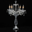 Lampe de table chromée crystal 4 ampoules 63 cm