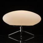 Lampe de table chromée techno 1 ampoule 18 cm