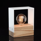 Lampe de table marron megapolis 1 ampoule 25 cm