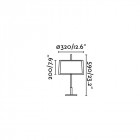 Lampe de table nickel mat saba 1 ampoule h59 cm