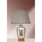 Lampe etched birds, porcelaine, sans abat-jour