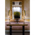 Lampe fragment, or, avec abat-jour