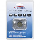 Lampe frontale led super lumineuse, 4 modes d'éclairage, led blanches et rouges
