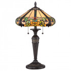 Lampe harland, bronze et verre tiffany