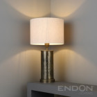 Lampe indara, bronze vieilli, avec abat-jour