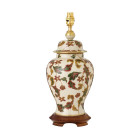 Lampe leaf scroll, porcelaine de kutani (sans abat-jour)