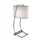 Lampe lex, acier borssé, avec abat-jour et port usb