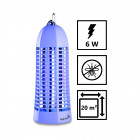 Lampe piege anti moustique et insectes plein air violet laqué - décharge électrique 1000v - champ action 20 m2