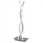 Lampe platt, chrome et polycarbonate