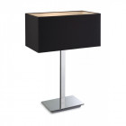 Lampe prince, acier, avec abat-jour noir
