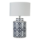 Lampe puzzle, céramique, avec abat-jour