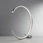 Lampe rings, en chrome et cristal